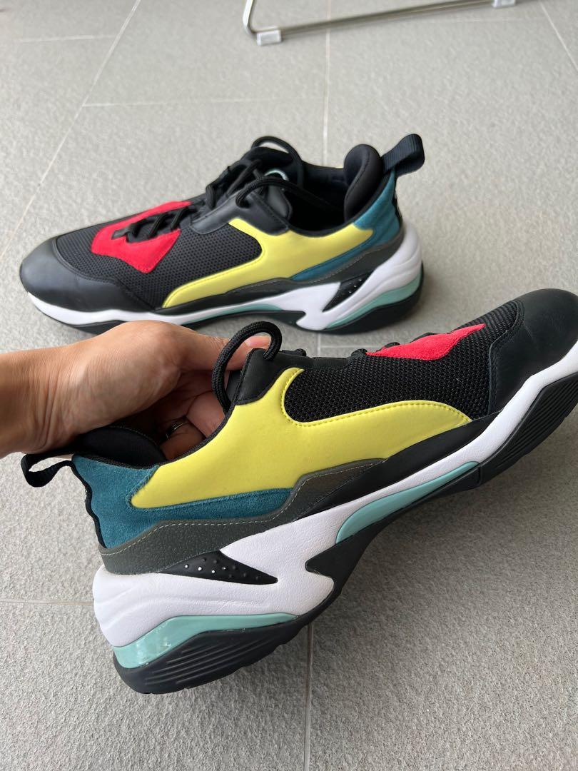 As New Puma Thunder Spectra Trainers Black with Multi Color Block Men s Fashion Footwear Sneakers on Carousell