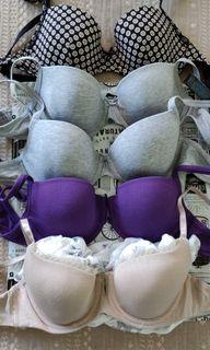 Assorted bras and nursing bras