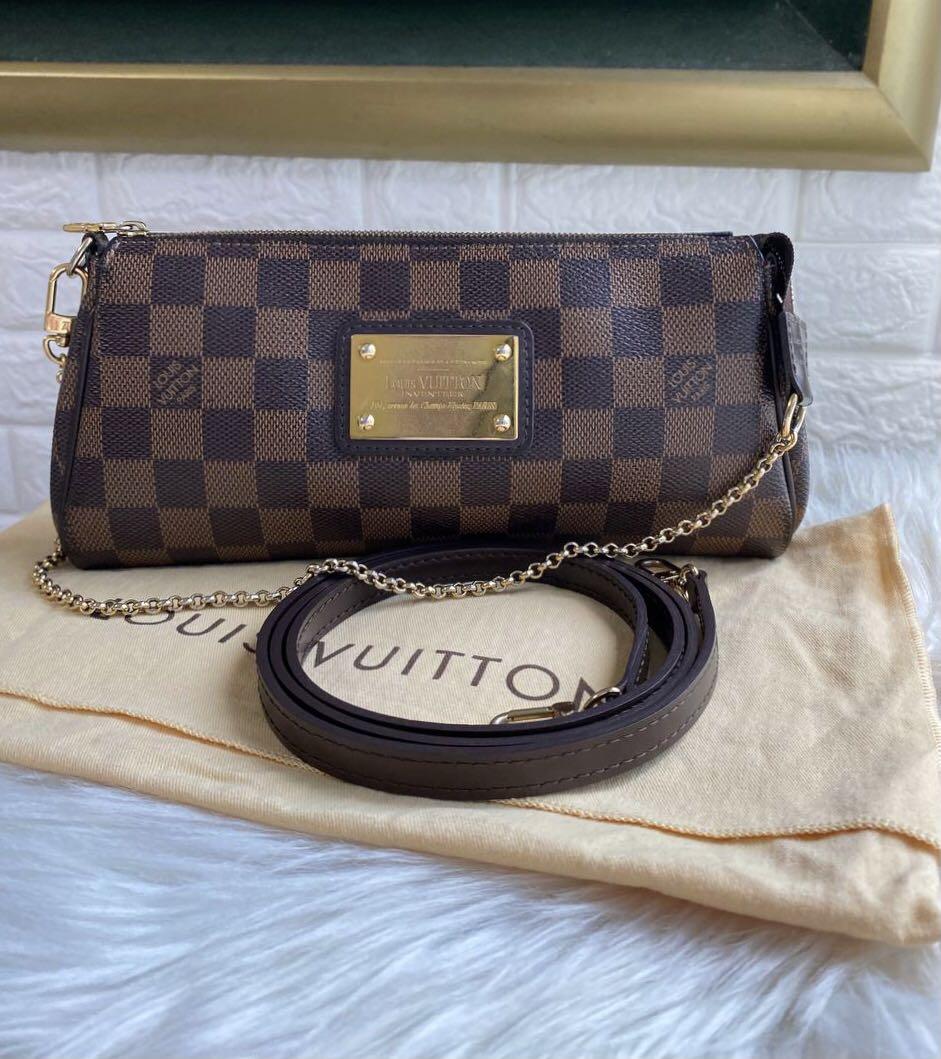 Louis Vuitton 100% Authentic Rare Eva Damier Ebene Clutch Wallet Crossbody  Bag DE LV, Luxury, Bags & Wallets on Carousell