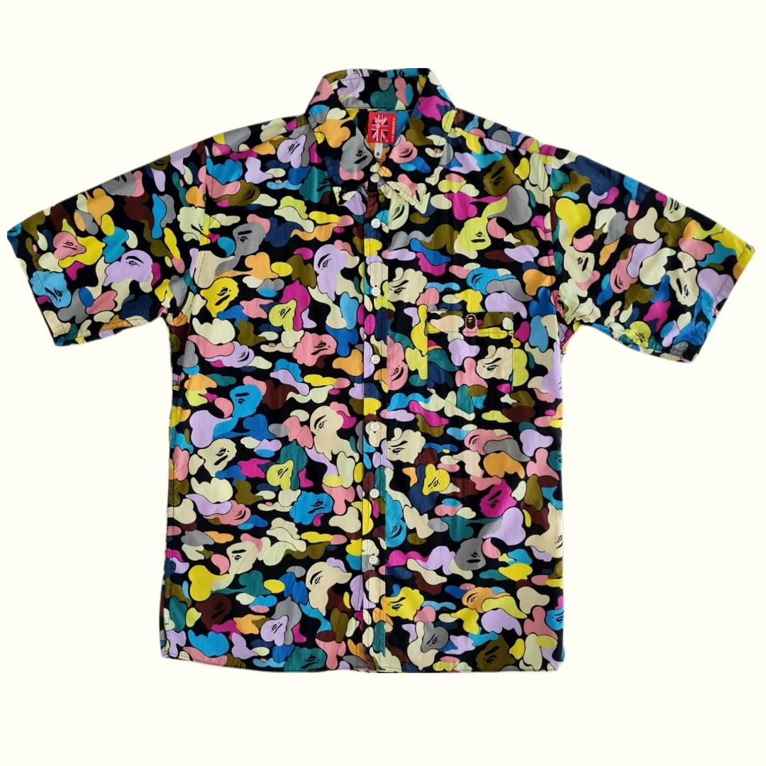 Bape multicolor camo shirt cheap