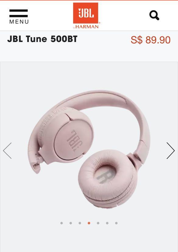Jbl tune 500bt pink store