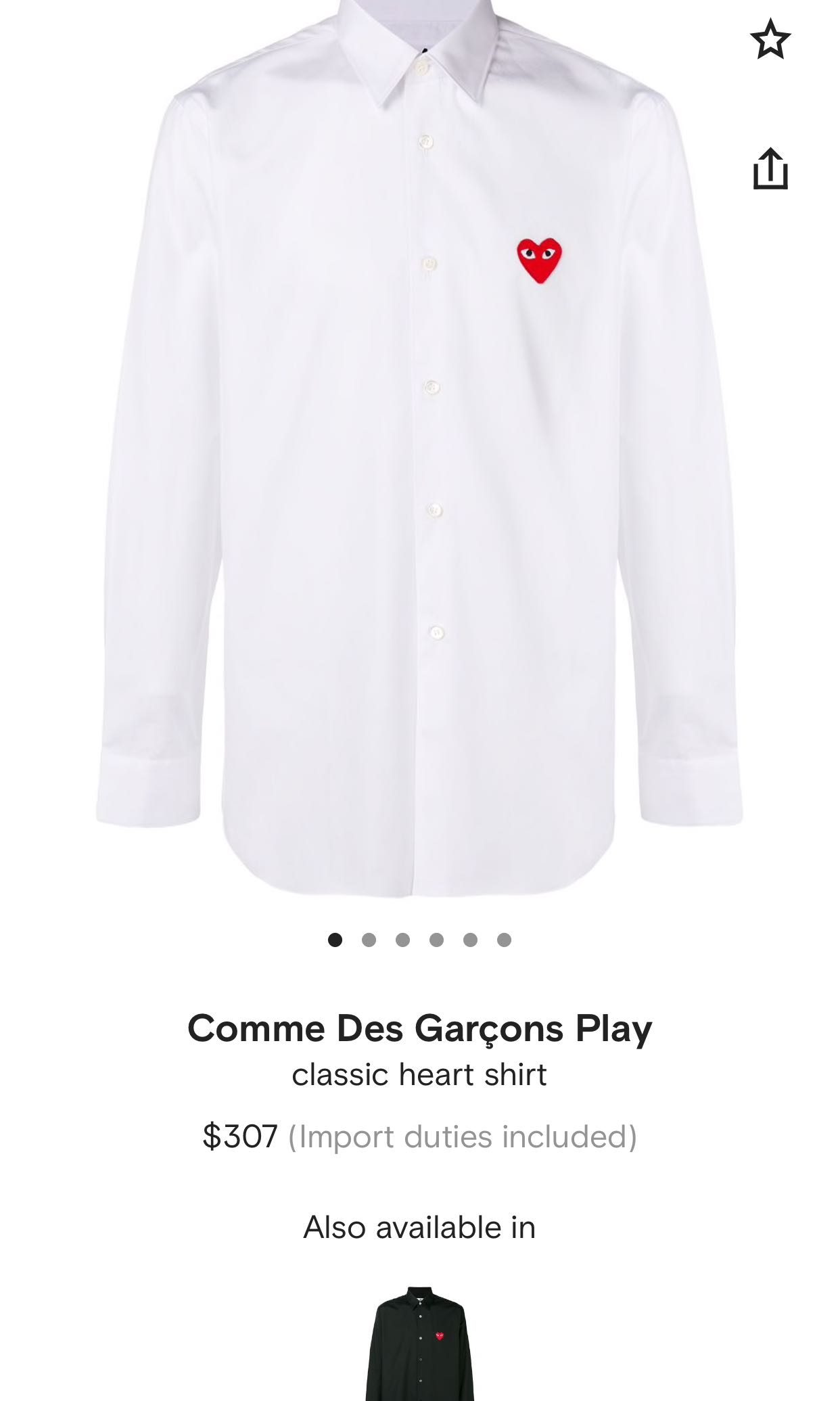 cdg dress shirt