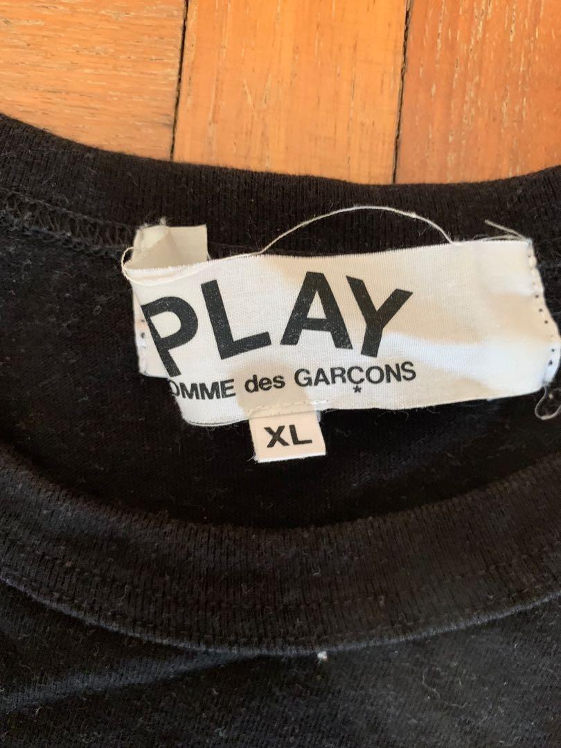 Cdg play t shirt sizing store