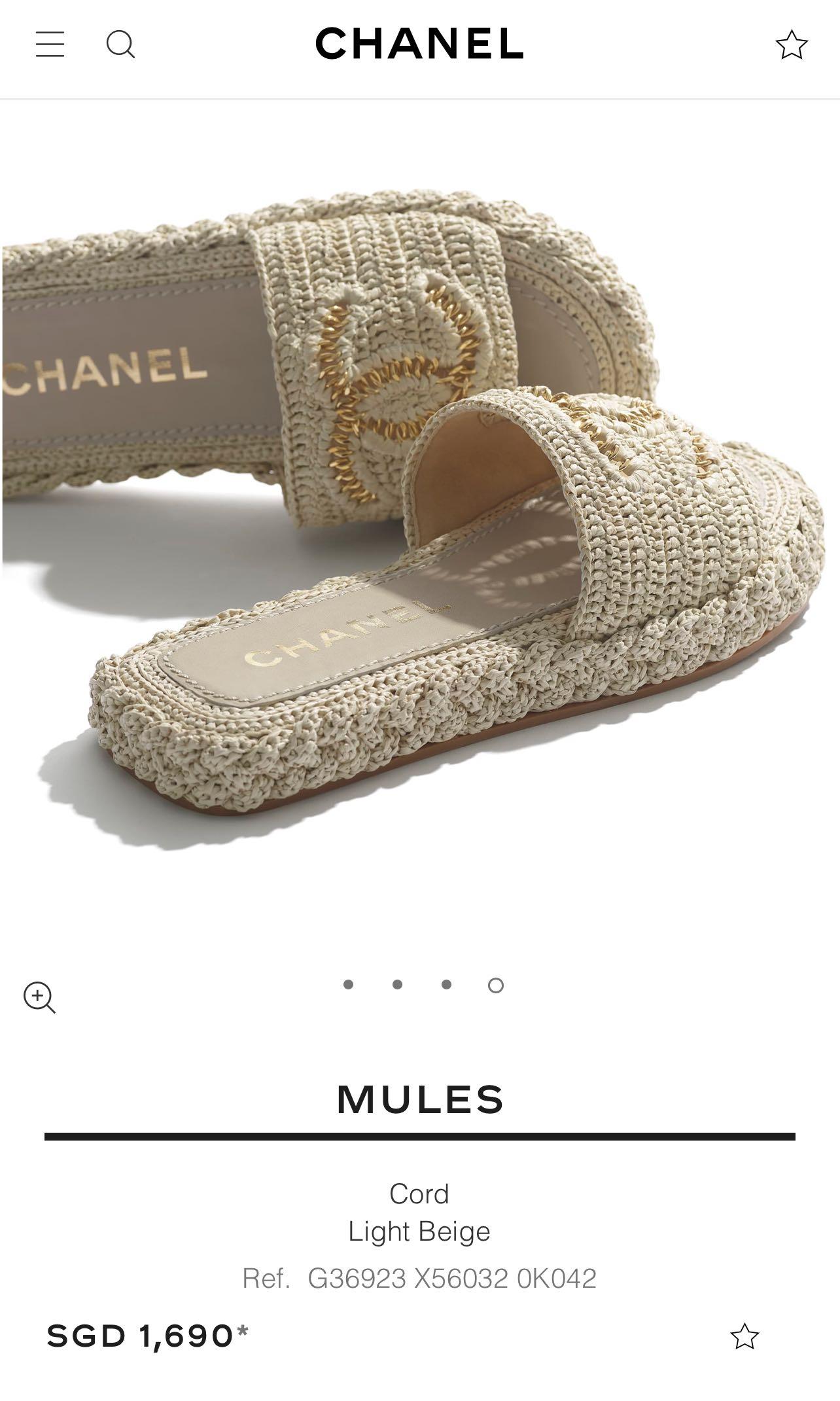 Chanel sandals in size 39 beige mules, Luxury, Sneakers & Footwear on  Carousell