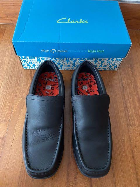 Clarks Greinton GO Bootleg Black leather shoes men boys teen formal shoes