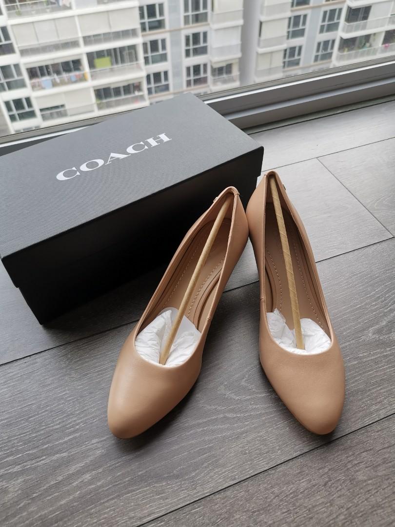 Coach on sale nude heels