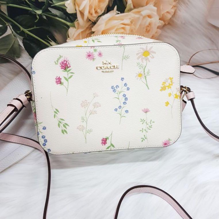 Guaranteed Original Coach Mini Wallet With Spaced Wildflower Print C0061 -  Chalk | Lazada PH