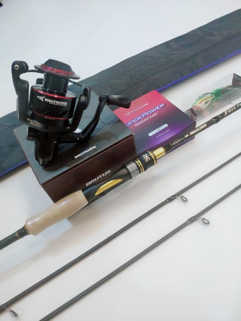 Cross X Black Gold 6ft with Kastking reel 4000 😍, Sports Equipment,  Fishing on Carousell