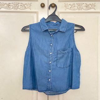 Denim Top Pull & Bear