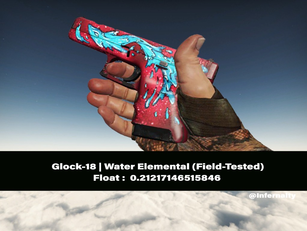 Glock18 Water Elemental FT CSGO SKINS KNIVES, Video Gaming, Gaming