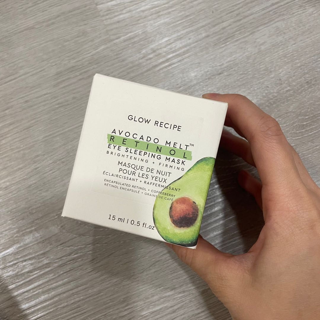 Glow recipe avocado Melt Retinol Eye sleeping mask, Beauty & Personal
