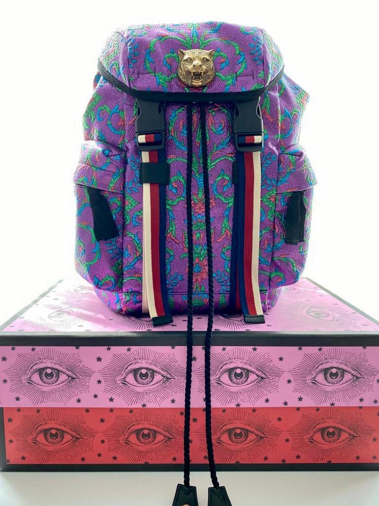 Gucci brocade backpack online