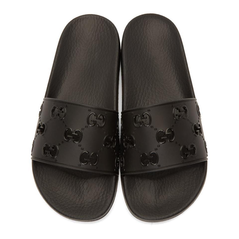 Gucci pursuit discount gg print slides