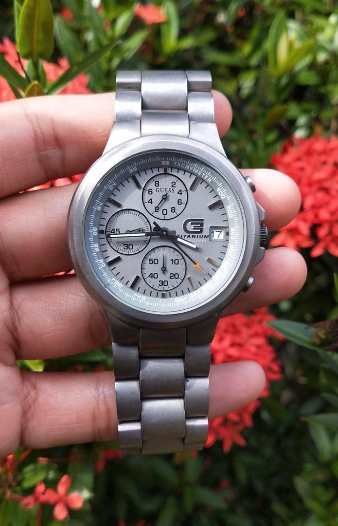 Guess titanium watch clearance