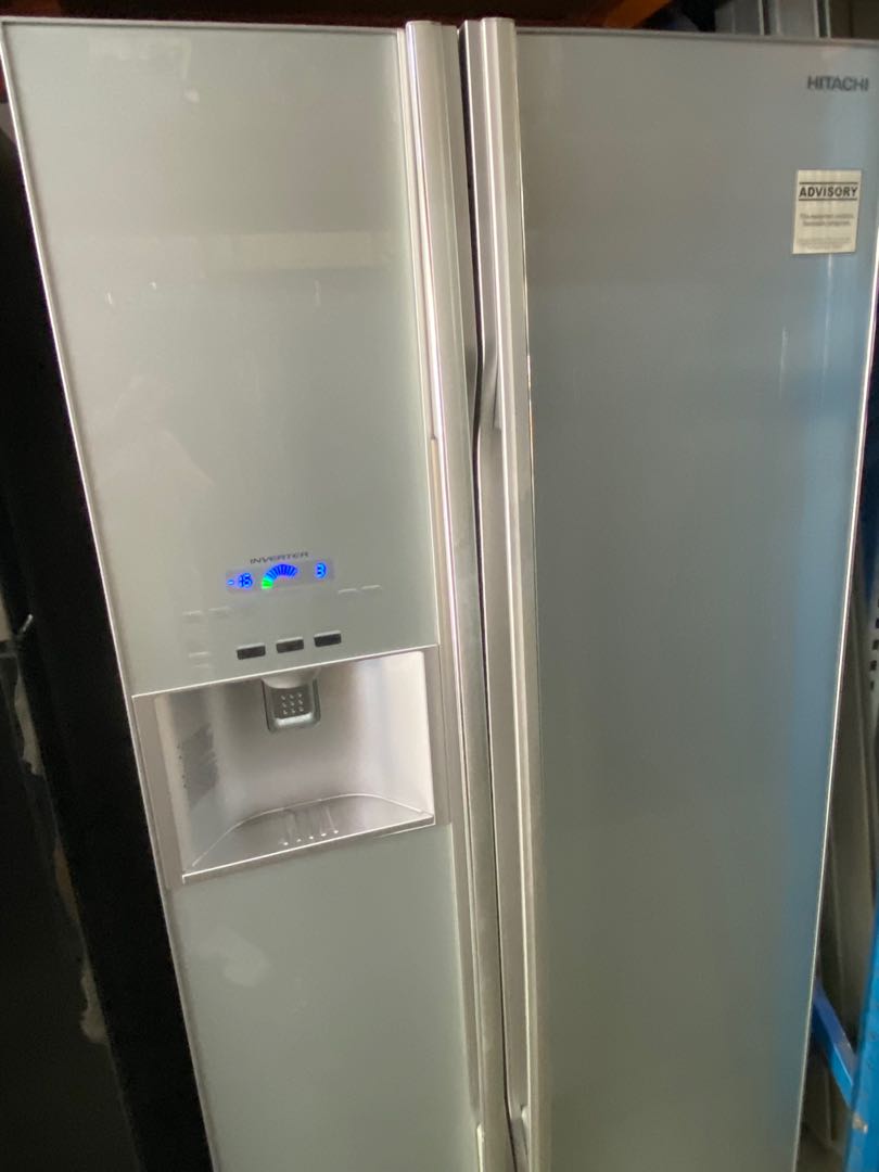 Hitachi Glass Door Side by Side Inverter x Dual Fan Cooling Fridge