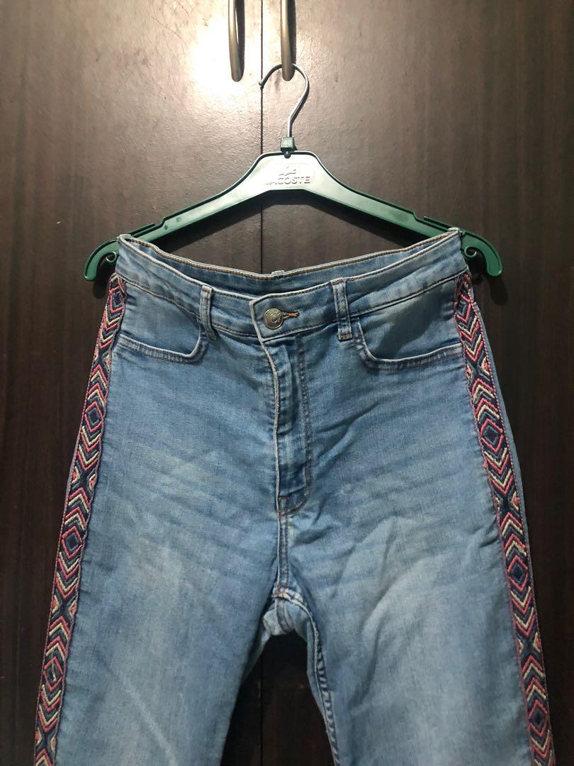 H&m side stripe jeans sale