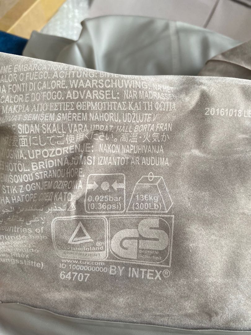 INTEX AIR SINGLE BED, Furniture & Home Living, Bedding & Towels on