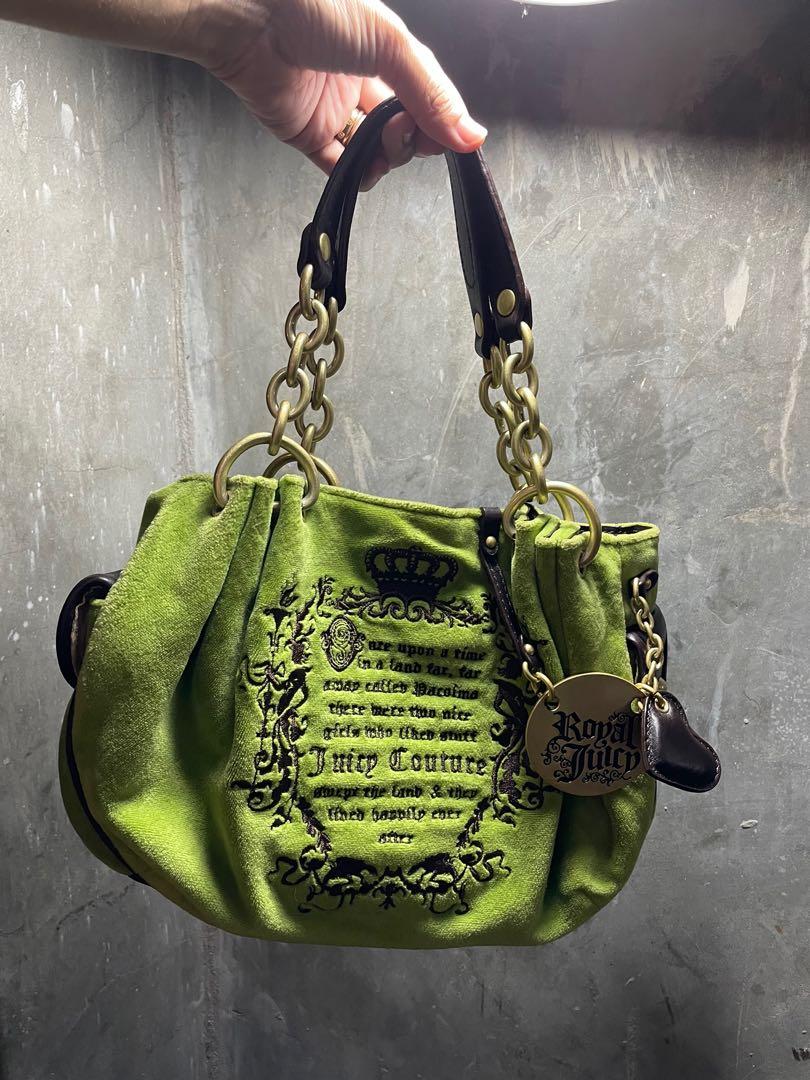 BLACK VELOUR SHOULDER BAG – Juicy Couture UK