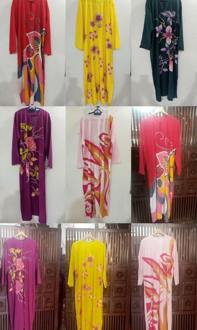 Baju Batik Lukis Flare Black & White