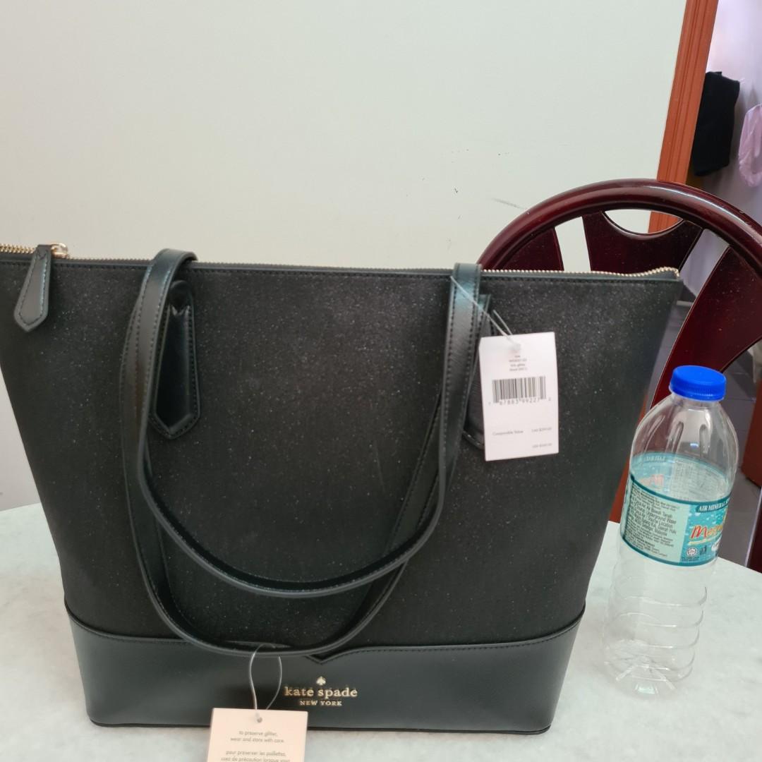Kate spade lola best sale glitter tote black