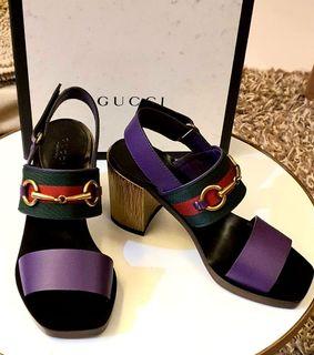 CNY Sale 🍊🍊 Kept unused authentic GUCCI purple sandals 👡  - Gucci shoes size 35, 35.5 to 36 - made in Italy 🇮🇹 - comes with box and tags