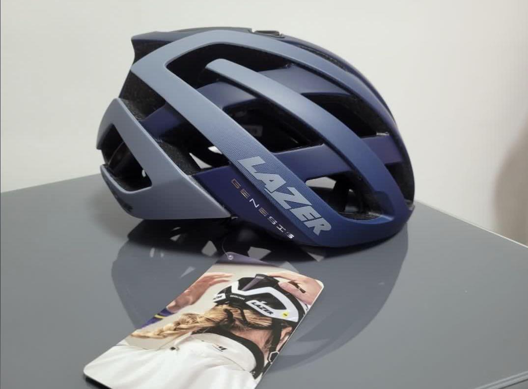 Lazer Genesis AF (Matt Blue/Grey) Helmet L size, Sports Equipment 