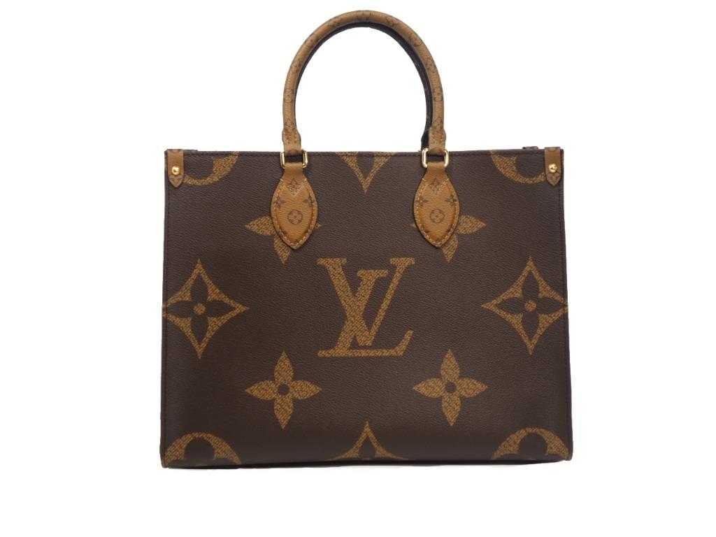 Authentic LOUIS VUITTON Limited On the Go MM M45321 Monogram Reverse Tote  Bag