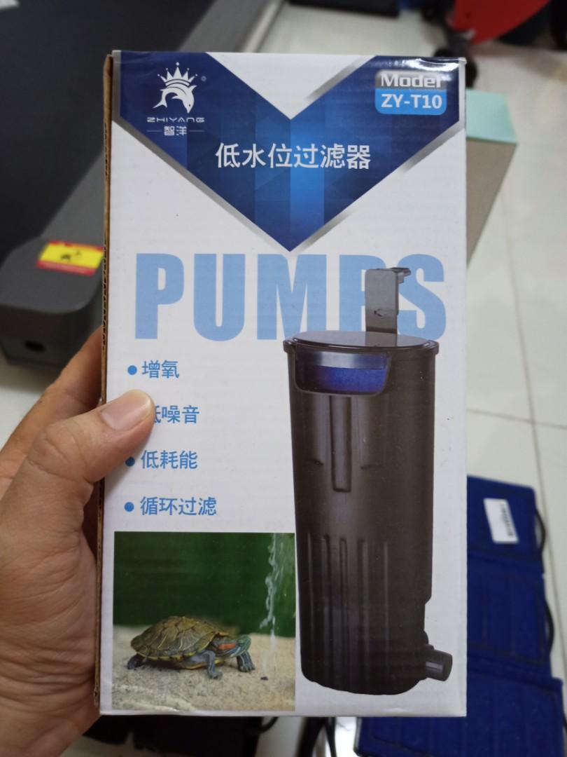 Low Water filter pump model ZYT10 with 2 x new filter, Pet Supplies