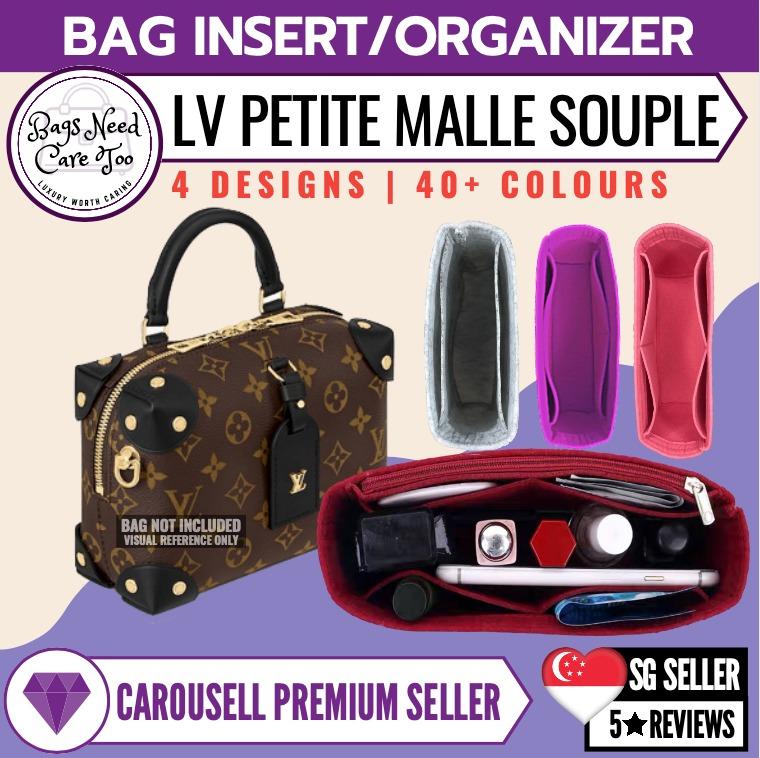 [𝐁𝐍𝐂𝐓👜]🧡 LV Petite Malle Souple Bag Organizer | Felt Bag In Bag  Customized Organiser | Many Designs & Colours