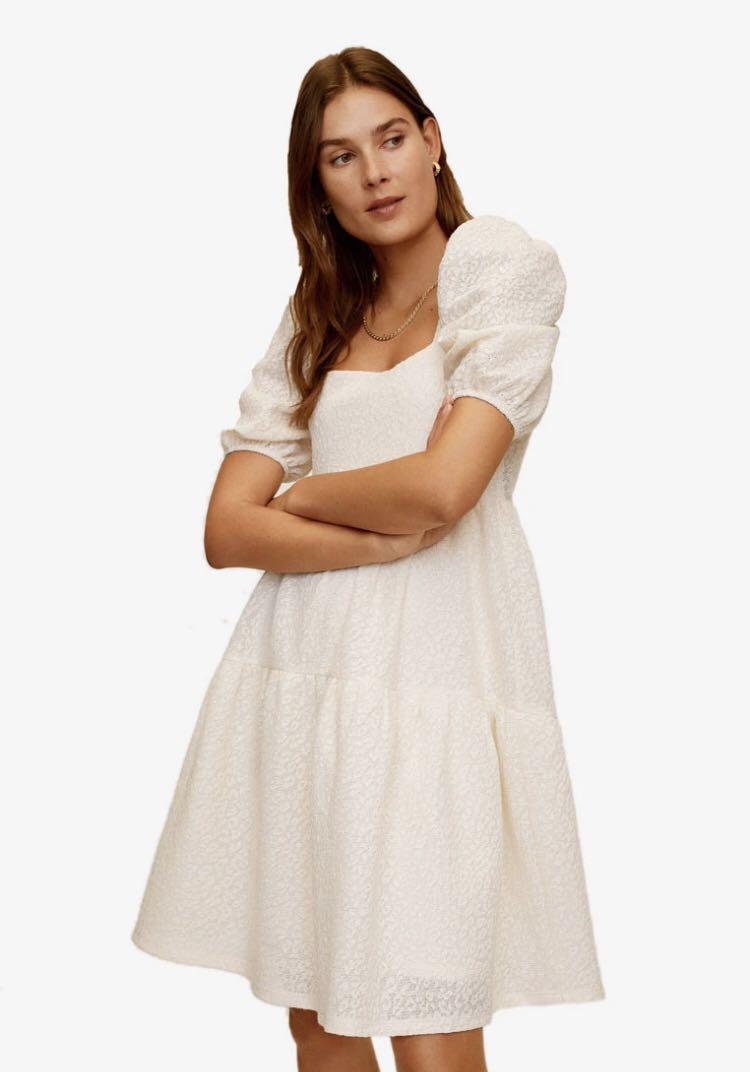 Mango puff sleeve dress BRAND NEW WITH 