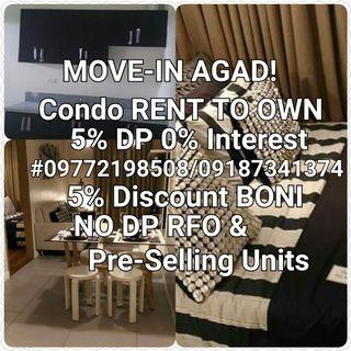 MOVEIN RFO 98K DP Condo RENT TO OWN Mandaluyong BONI Pioneer Woodlands 2BR  1BR