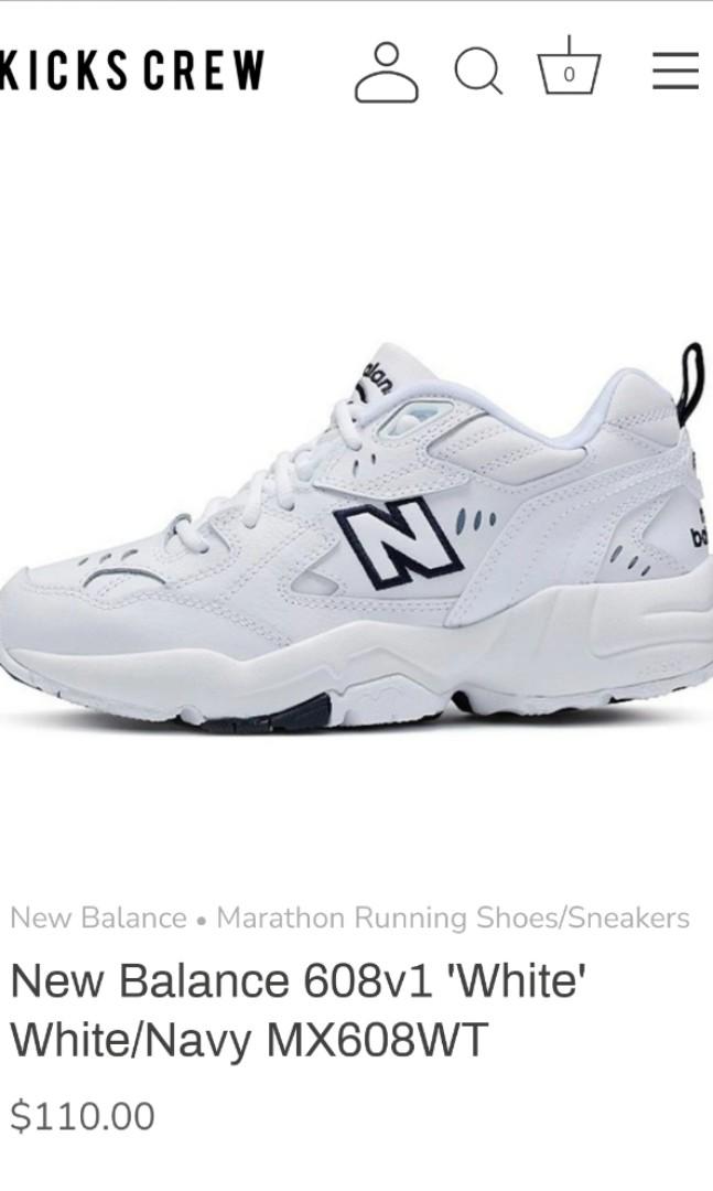 new balance 608 white and navy