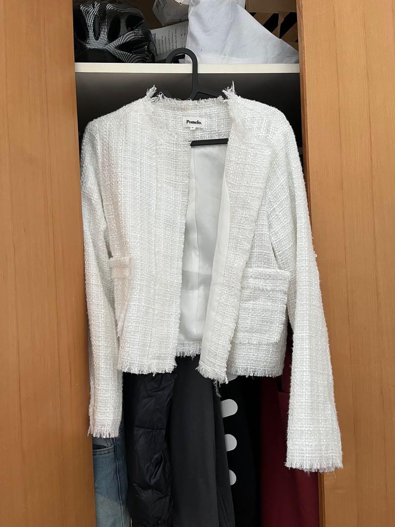 White tweed new arrivals jacket