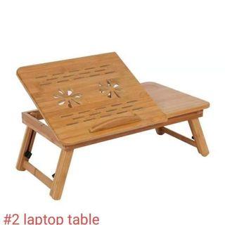 Portable Bamboo Wood Laptop Desk Table Stand Adjustable Bed Tray