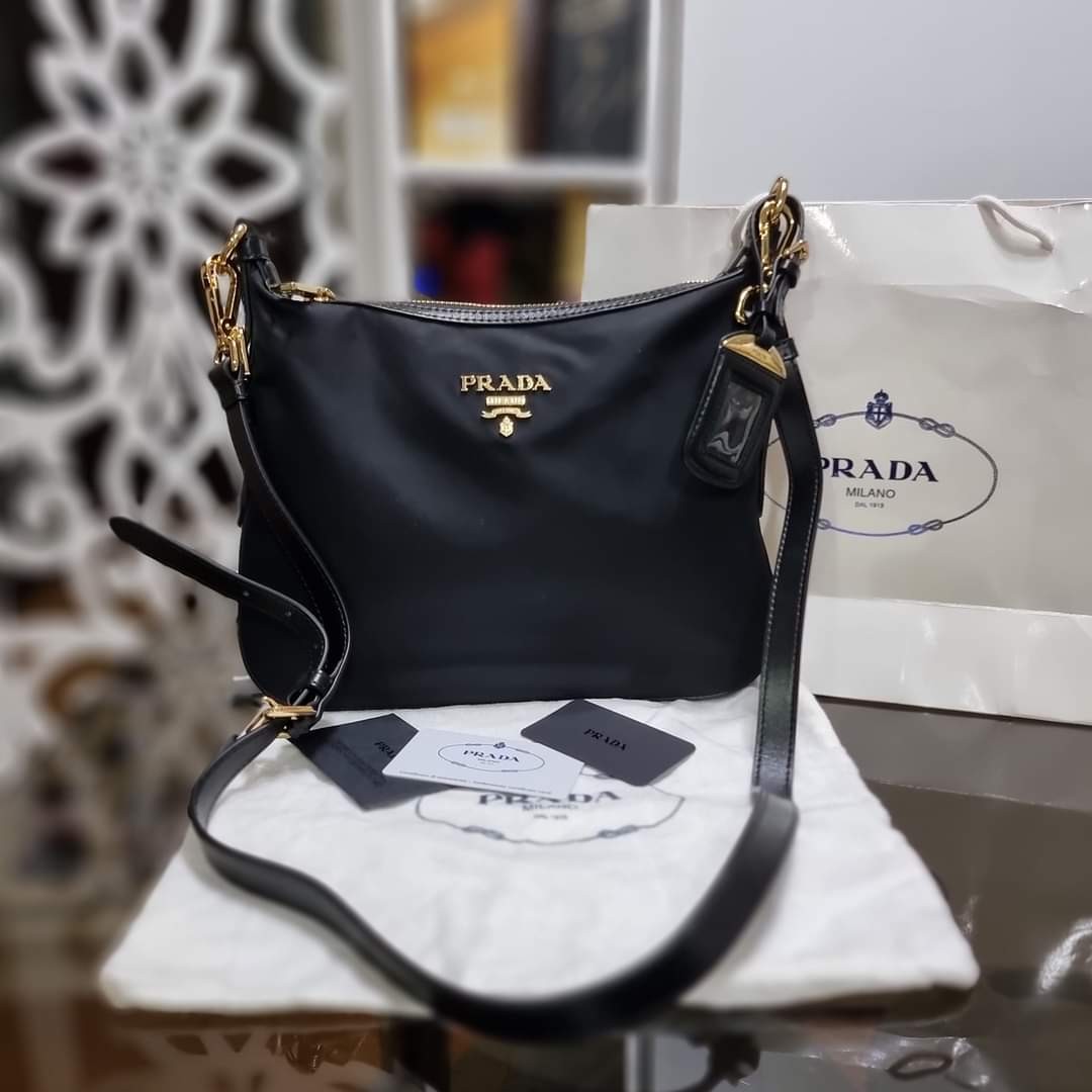 Prada Tessuto Nylon Crossbody Bag, Luxury, Bags & Wallets on Carousell
