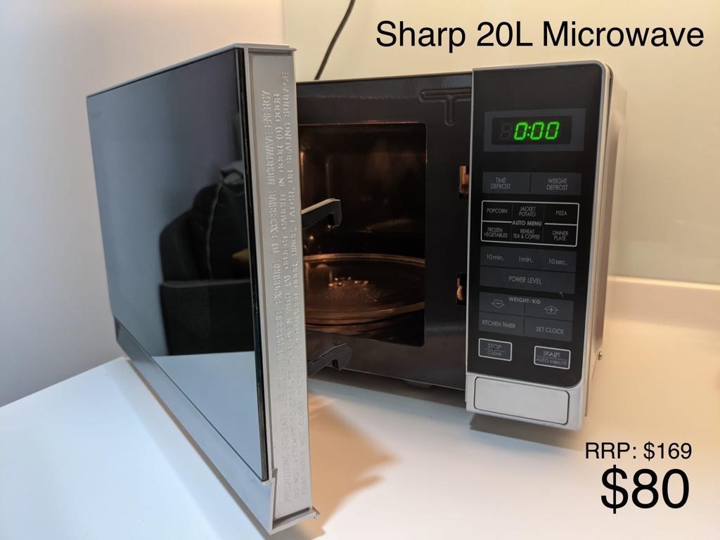 Sharp 20L Microwave (Category: Other Kitchen Appliances) located in Singapore. Submitted by mathew.robinson4 (Listing ID 1127145426, Image 1). Description: RRP $169. Pick up Spotiswoode 18 by 6 Dec.