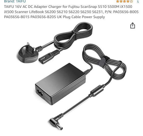 iX500 Deluxe iX500 Deluxe Bundle Scan Snap Scanner AC Adapter Power Supply For Fujitsu ScanSnap iX500 