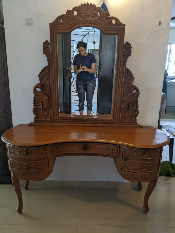 Teak Wood Dressing Table (Originating from Java), Furniture & Home ...