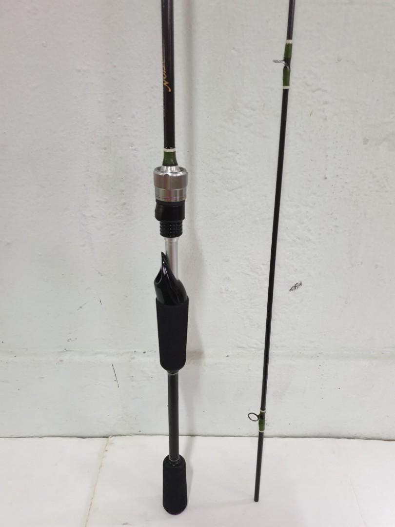 The Rebuilt Of Used Vintage USA Perfection Fly Rod(PF 3768 AFTMA 6-7) To  Spinning Ajing Rod / Egi Fishing Able.(The 2.25m 2sec. Spinning Rod).!!?  Buy Now.. just Only at S$50.00/- nett.!!!, Sports
