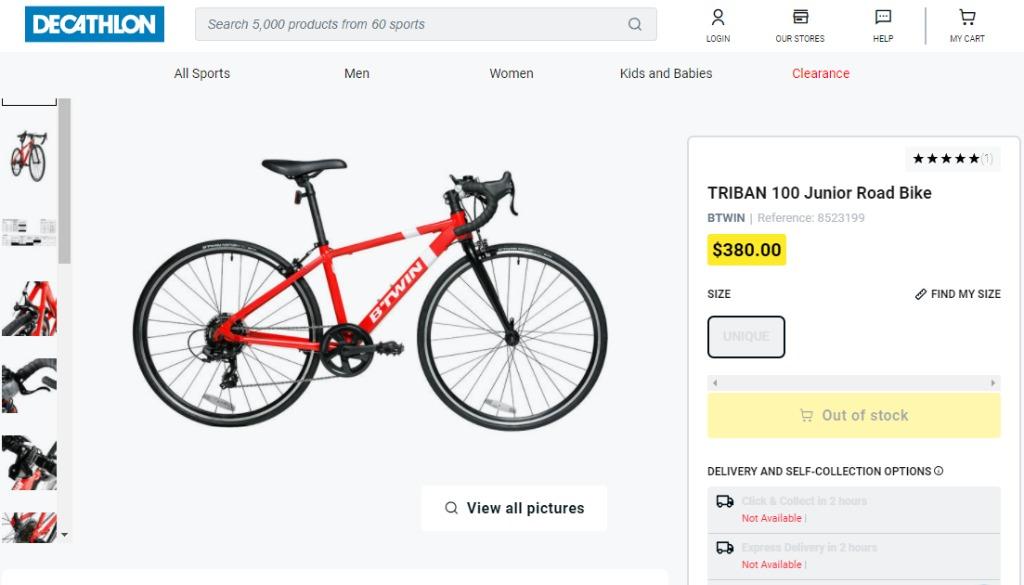 Triban 100 junior on sale