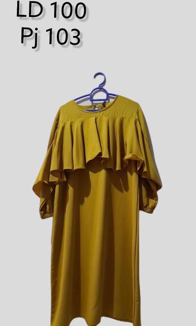 Tunic ruffle, Fesyen Wanita, Pakaian 
