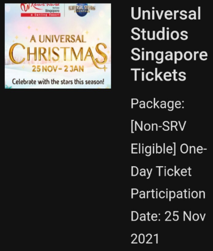 Universal studios Singapore, Tickets & Vouchers, Local Attractions