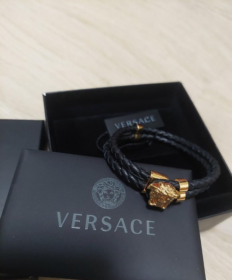 Medusa chain leather deals bracelet