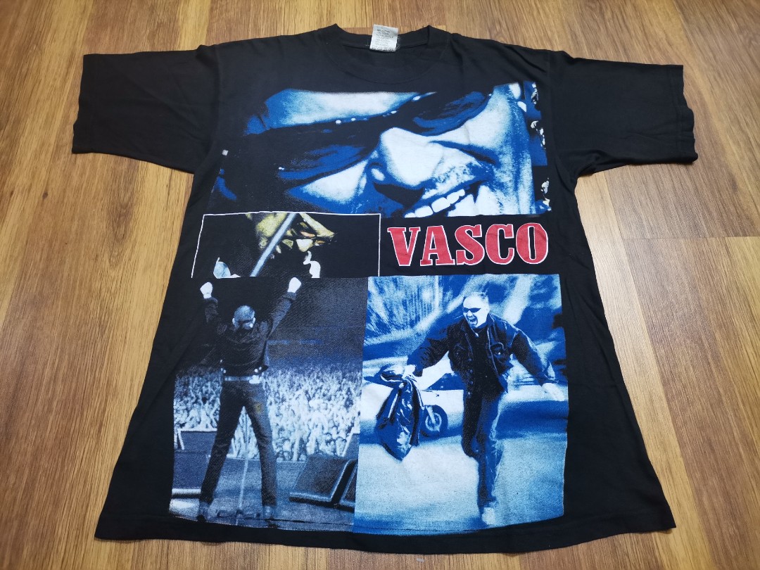 Vtg Bootleg 1999 Vasco Rossi Rewind Tour Tee Men s Fashion Tops