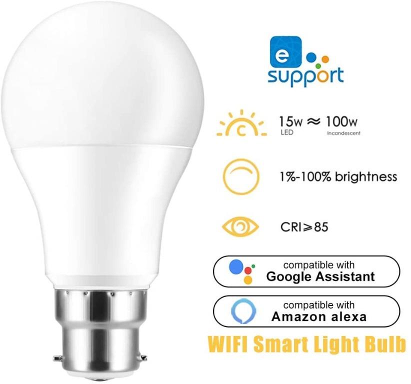 9W 900LM A19 Equivalent to 80W Energy-Saving Smart Light Bulbs 2 Pack No Hub APP Remote Control Color Changing Lights Bulbs MustWin Smart LED Bulbs Wi-Fi Bulb Works with Alexa and Google Home 