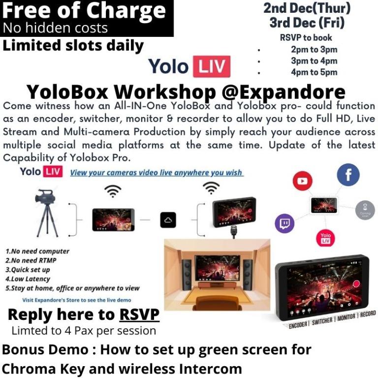 YOLOLIV- , Yolobox Mini, Yolobox , Yolobox Pro and Instream with 12