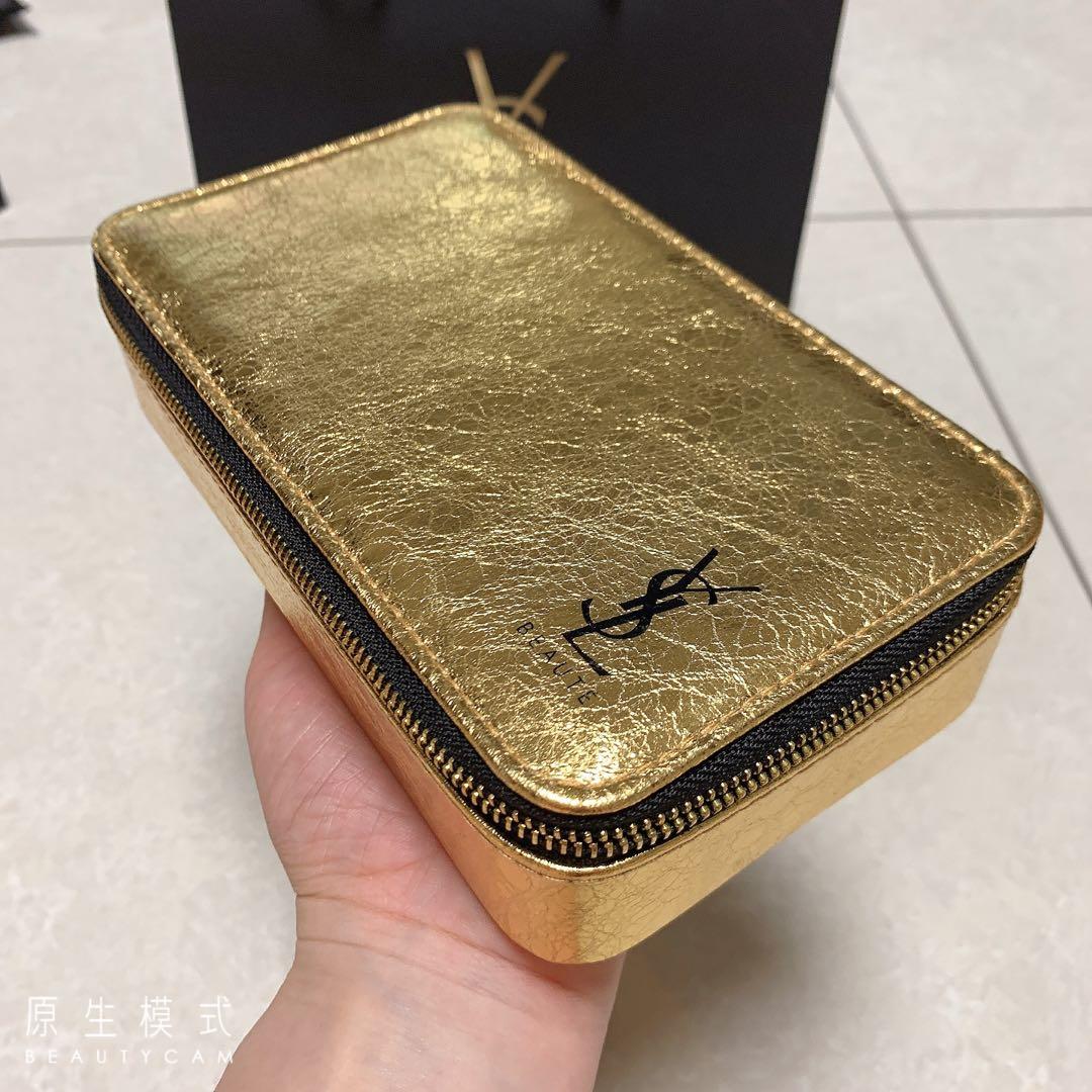 🎁🎅🏻YSL Christmas limited Edition Golden Vanity makeup bag pouch