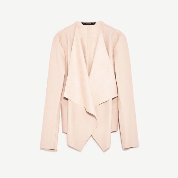 Open to trades* Zara Blush Pink Suede and Faux Leather jacket, Women's  Fashion, Coats, Jackets and Outerwear on Carousell