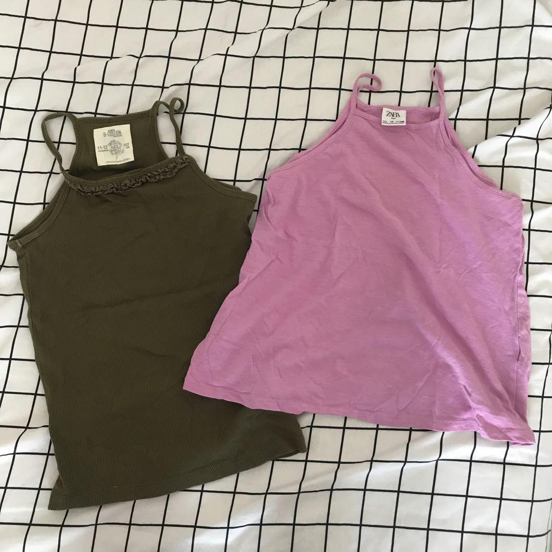 Zara Tank Tops (TAKE ALL), Fesyen Wanita, Pakaian Wanita, Atasan