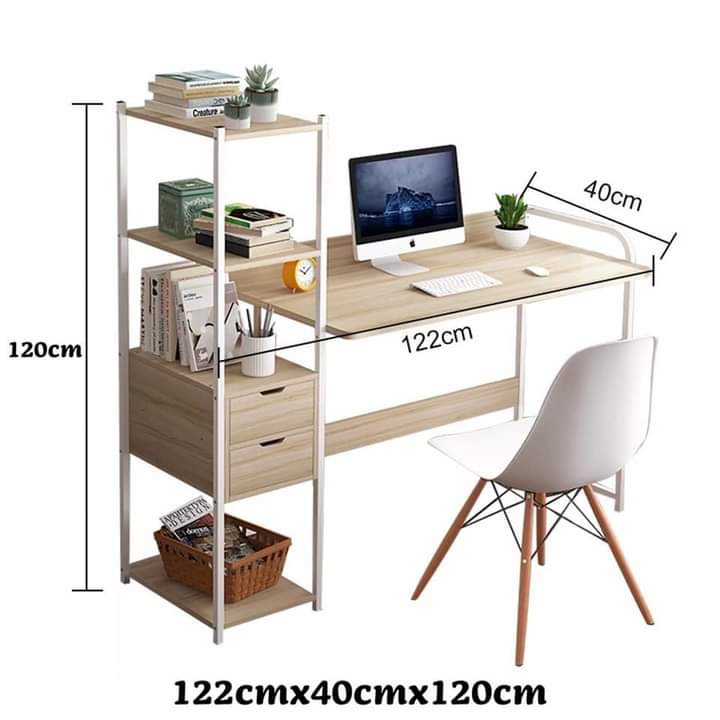 120cm COMPUTER TABLE WITH DRAWER, Furniture & Home Living, Furniture ...